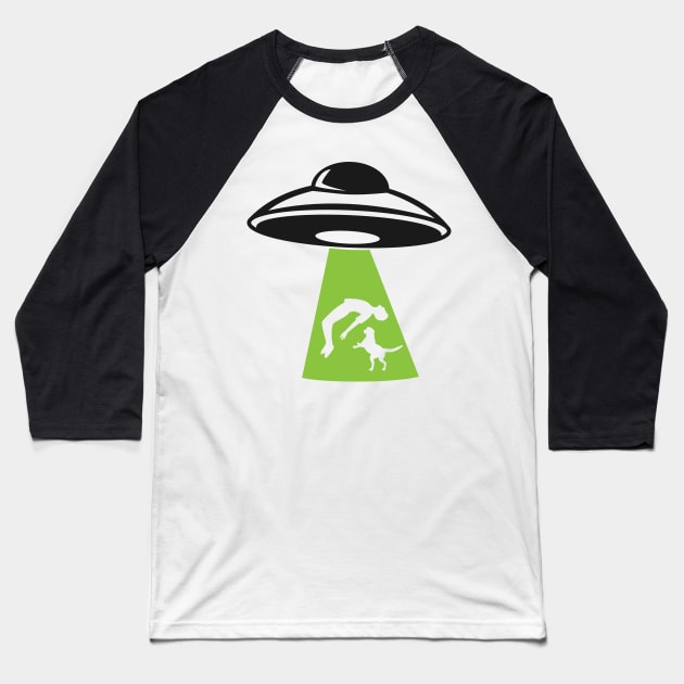 UFO Abduction Baseball T-Shirt by justSVGs